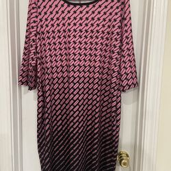 Pink and black dress