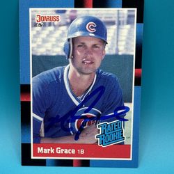 Mark Grace Rookie Cards signed! 