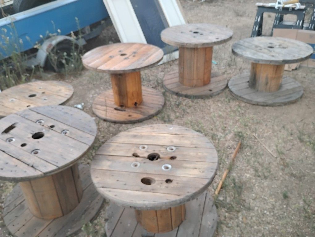 Large Wooden Spools