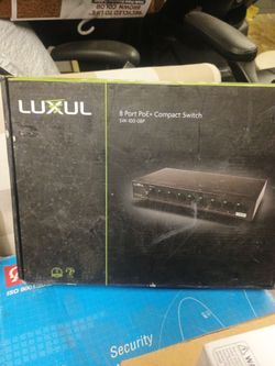Luxul 8 port poE+ switch sw-100-08p