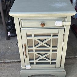 2X GRAY END TABLES WITH CHARGING PORTS