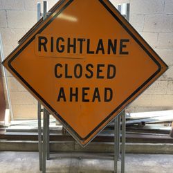 Construction Road Closed Signs x4