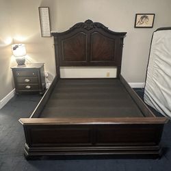 Queen Size Bed Frame With Box Spring Not Included In Picture 