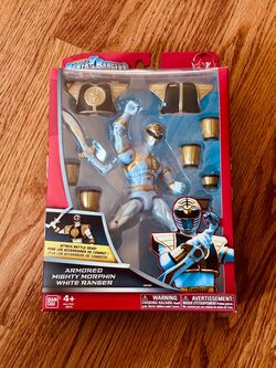 Power Rangers Super Megaforce - Armored White Ranger Figure -EXCELLENT