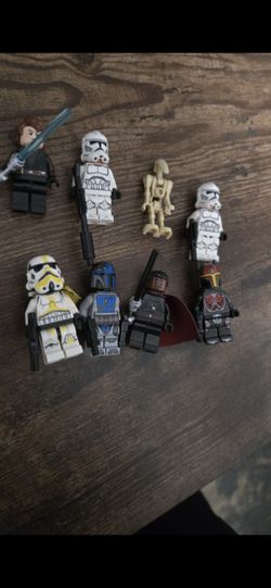 Lego Minifigures And Box Of Lego