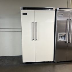 VIKING 48”WIDE BUILT IN GLOSS WHITE SIDE BY SIDE REFRIGERATOR 