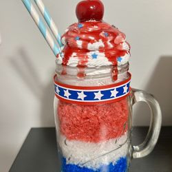 Fake Slushy Patriotic Themed Photography, Prop Home Decor