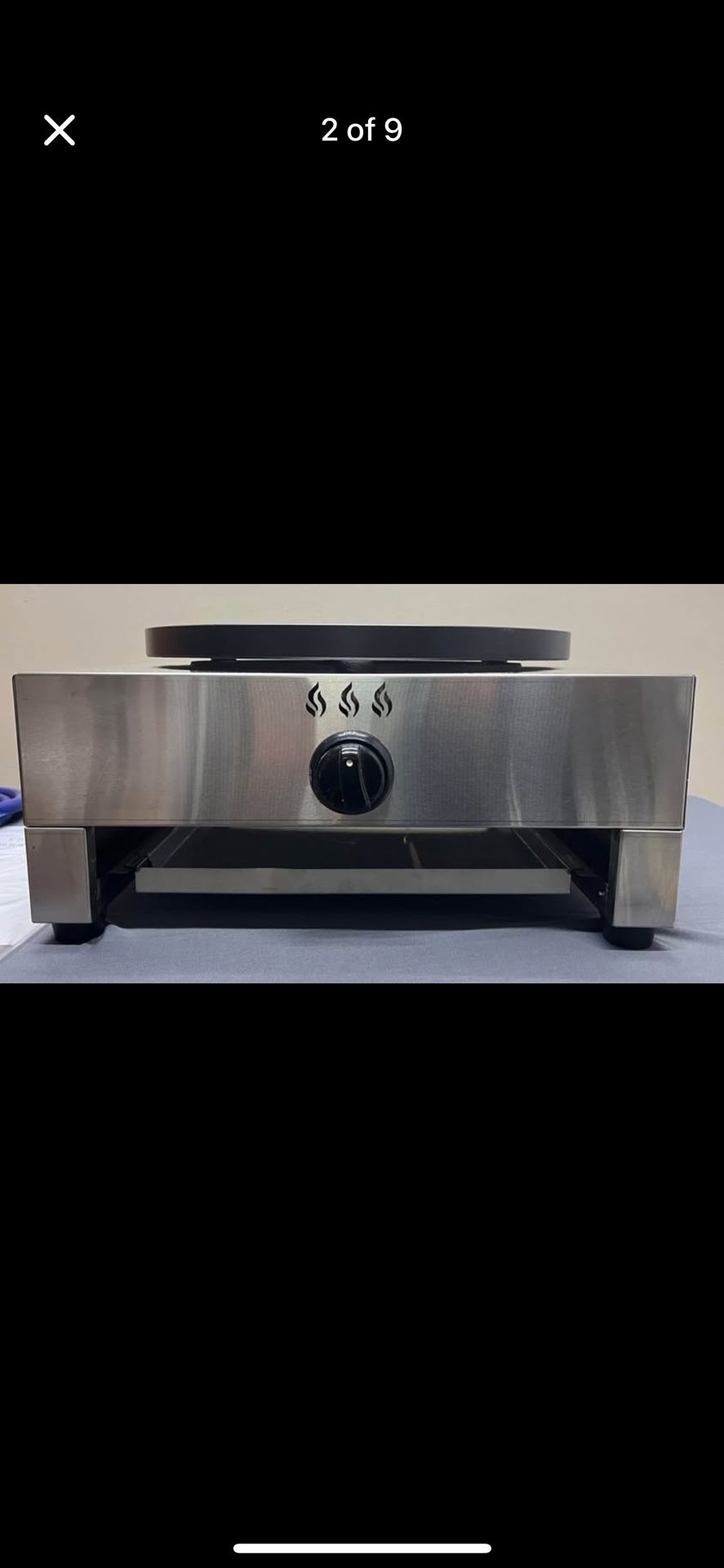 Commercial 15" Nonstick Round Griddle Machine for Eggs, Tortilla, BBQ, Pancake, crepes and more