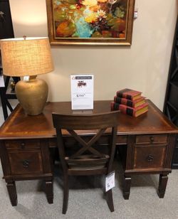 Hamlyn Home Office Storage Leg Desk & Chair Set