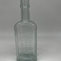 Vintage Antique Clear Glass Bottle DR. PIERCE'S GOLDEN MEDICAL DISCOVERY L@@K