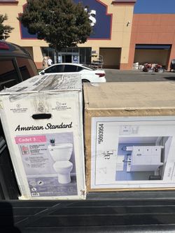 Bathroom Vanity And Toilet