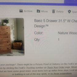 Great For College Wayfair - Baez 5 Drawer  Dresser 31.5w" Chest
