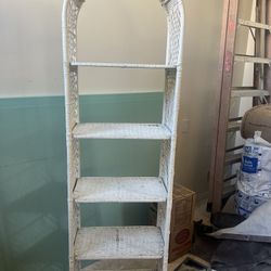 Rattan White Shelf Vintage 