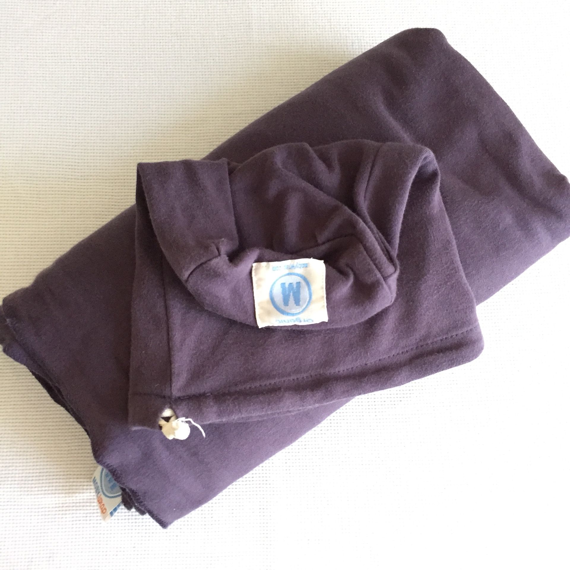 Organic Moby wrap eggplant purple