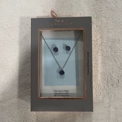 Find Silver Plated, Genuine Crystal, 18” +2” necklace.