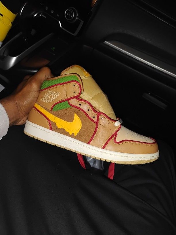 Brand new Jordans ..... Cheese Burger, Fries And Shake ... Limited Edition Sz. 9.5US