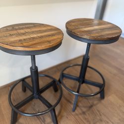 2 Wooden Counter Stools