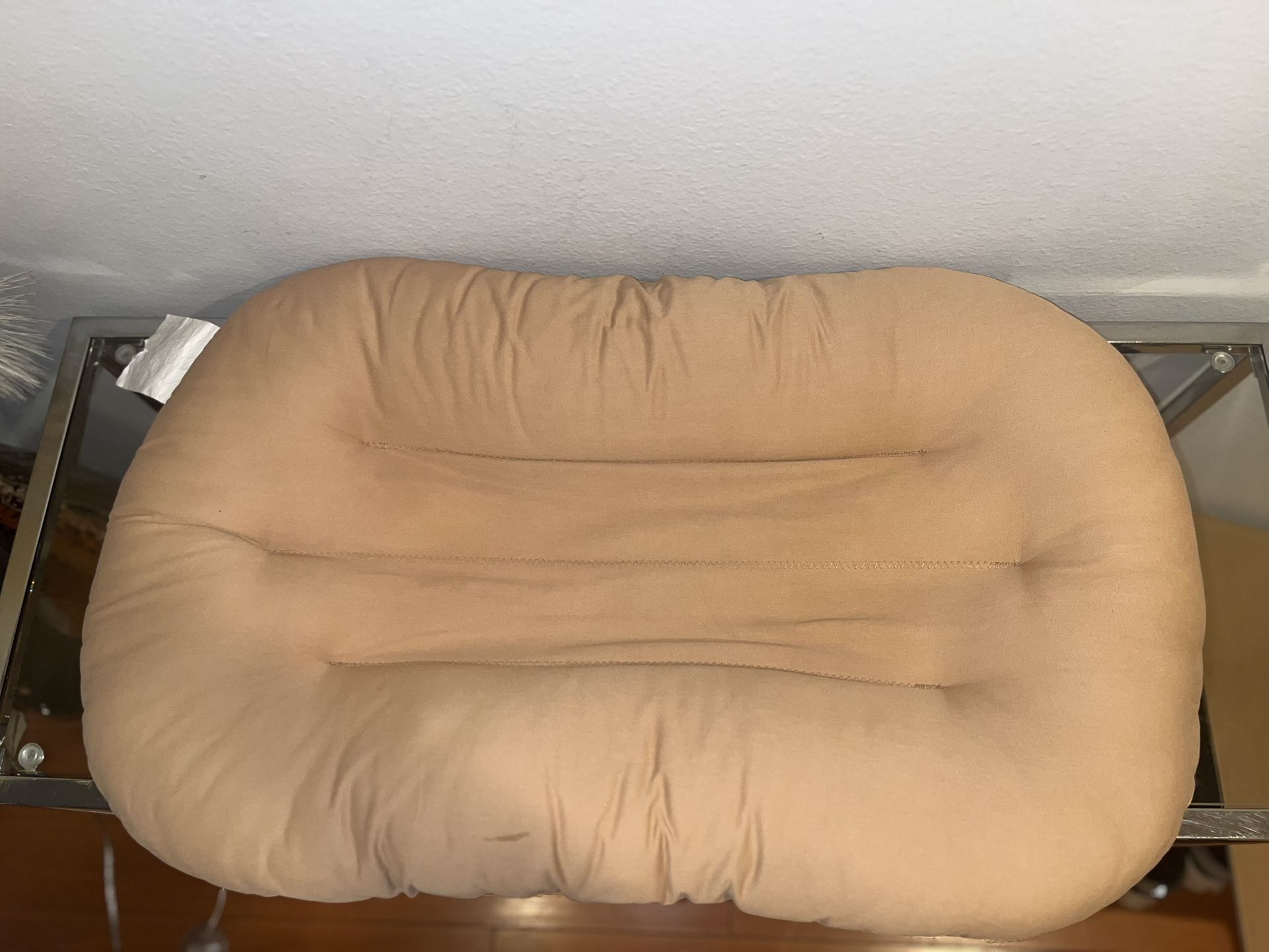 Snuggle Me infant lounger and cover in light blue 
