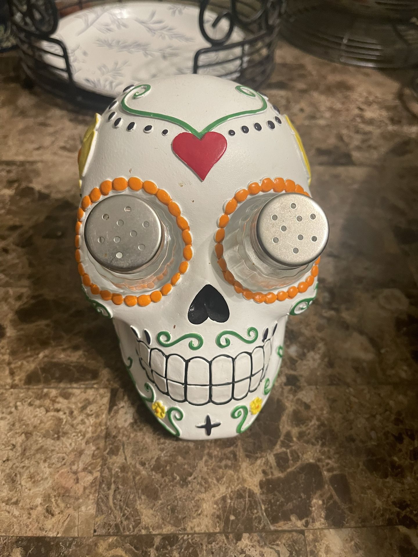 Sugar Skulls - Halloween- Kitchen Salt And Pepper Shakers