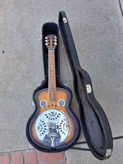 Trinity River Dobro square neck bluegrass guitar with hard case