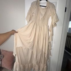 Cream Dress For Costume