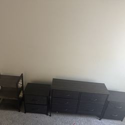 Small dresser 2 Night stands and Small Book Shelf