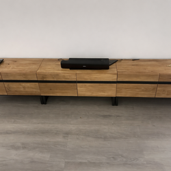 Extra Long 107” TV Stand / Entertainment Center – Modern Wood