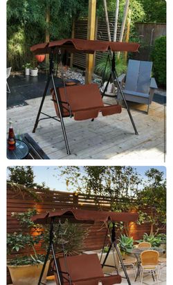 New outdoor bench swing