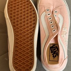 Pink Vans with  Embroidering