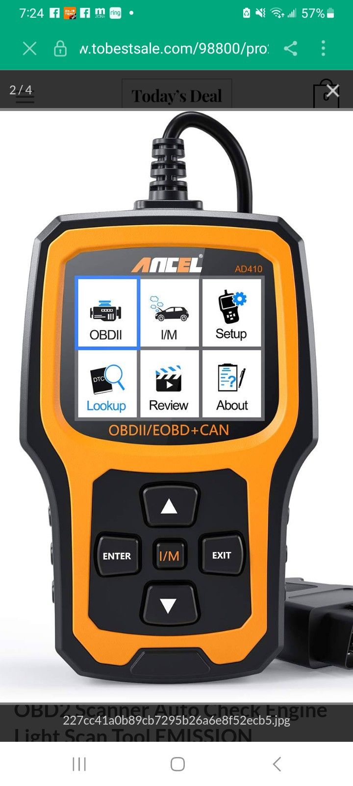 NEW ANCEL AD410 OBDII & EOBD CODE READER