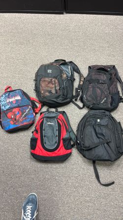 Billabong Volcom Spider-Man and other back packs