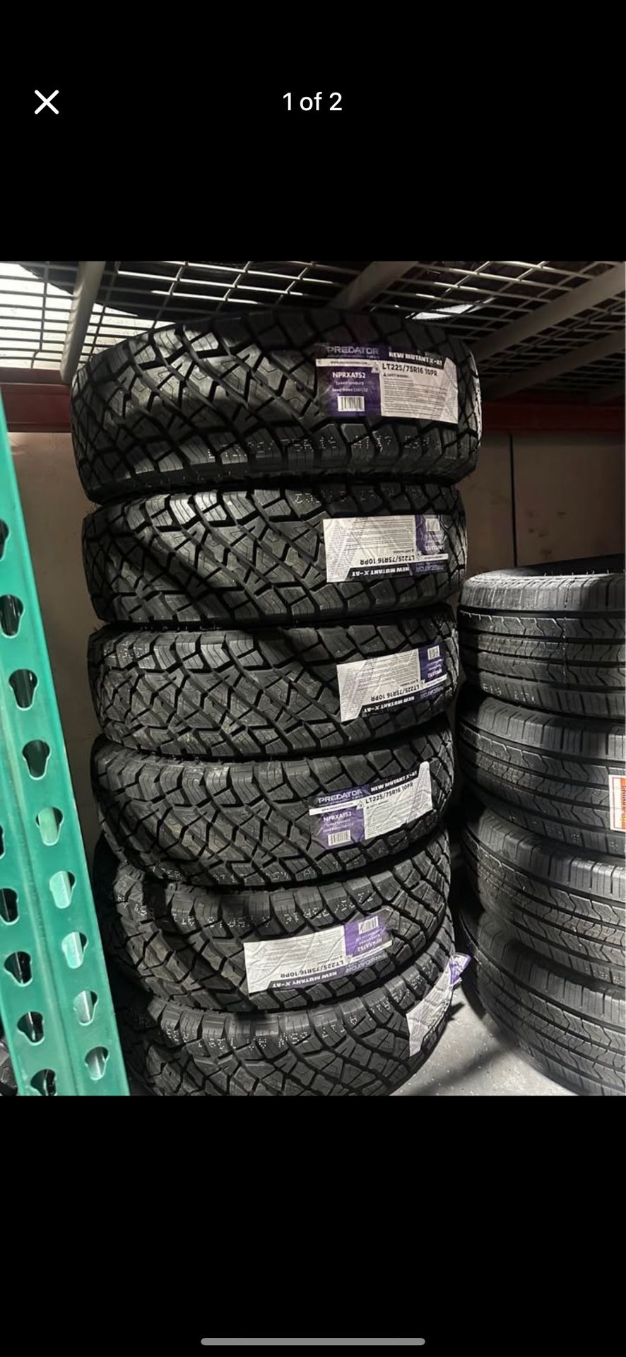 225/75/16LT Predator New Mutant X-AT 10ply Tires