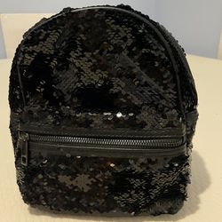 Black Sequin Mini Bag Sparkling Backpack 