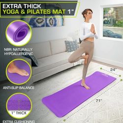 Extra Thick Yoga & Pilates Mat (1"= 25 mm)