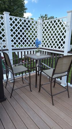Patio set 2 Bar stools and table set