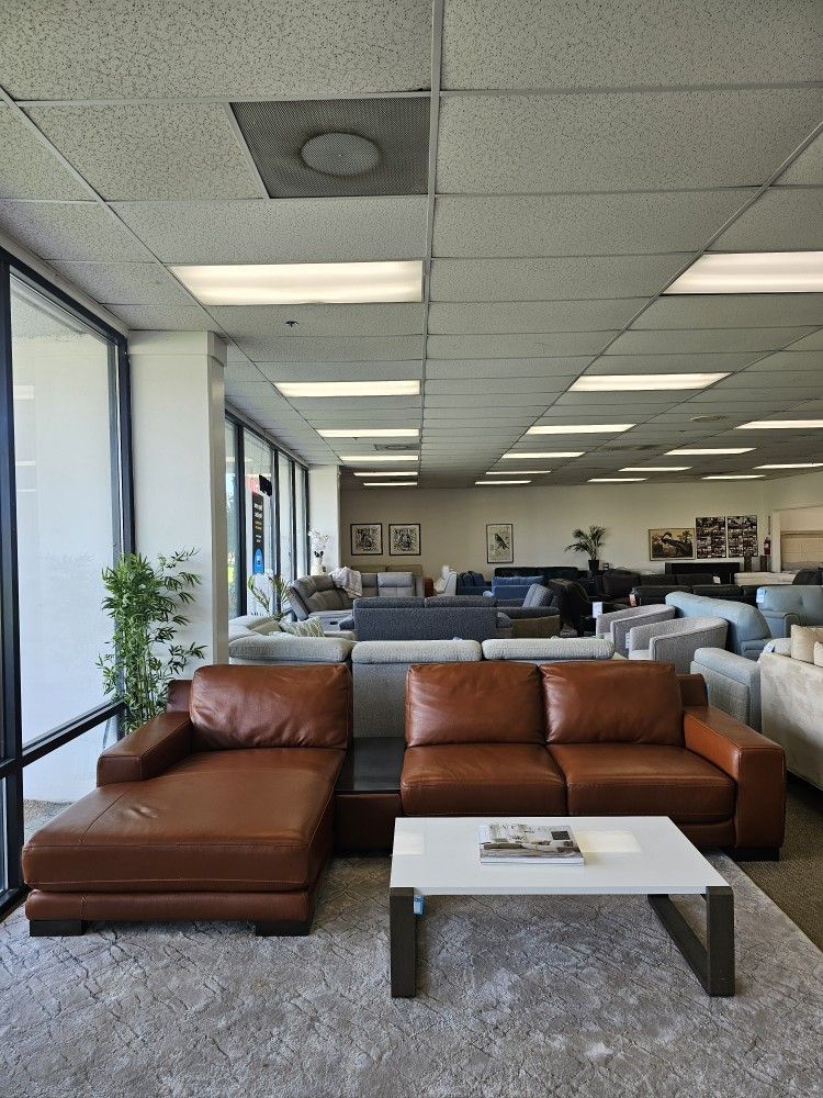 3-pc Leather Sectional Sofa-Darrium