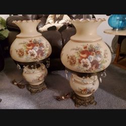 Vintage Large Set Of Gone With The Wind Lamps