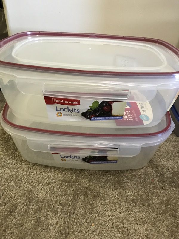 Rubbermaid food storage containers. New and unused.