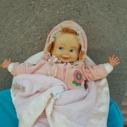 (VINTAGE) 1960s 3 FACE RUBBER DOLL