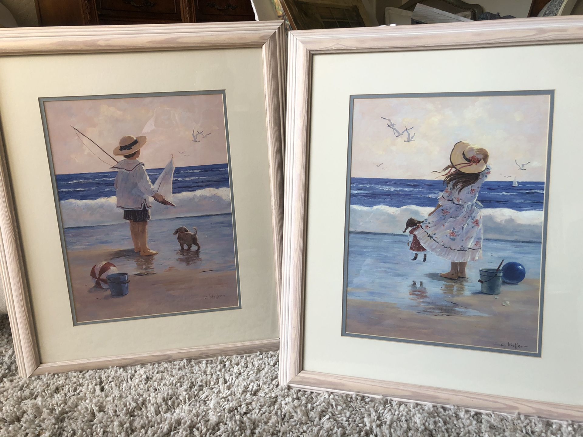 C. Kieffer, companion art prints - a day at the beach