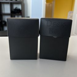 2 Deck Boxes 103 Black Card Sleeves