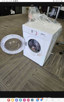 Compact Dryer 1.8 cu. ft. Portable Clothes Dryers with Exhaust Duct with Stainless Steel Liner Four Function Small Dryer Machine, Suitable for Apartme
