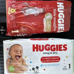 Huggies Size 1 32 & 38 Count