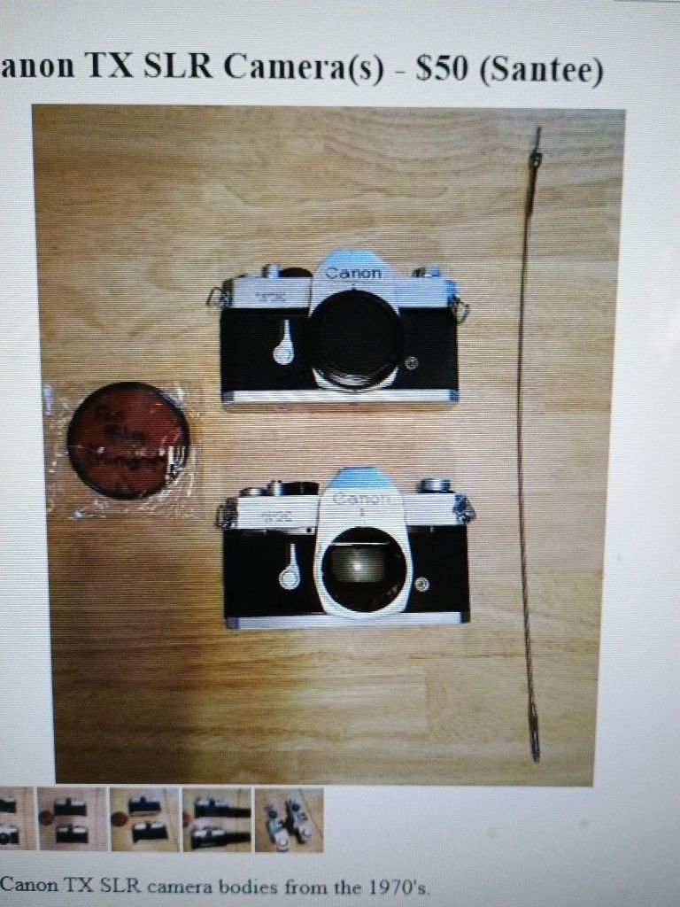 Vintage Canon TX SLR Cameras