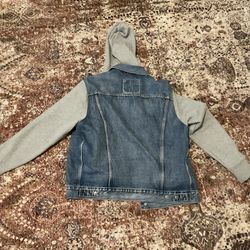 Levi’s Men’s Hybrid Hooded Trucker Jacket - Blue, Size Medium