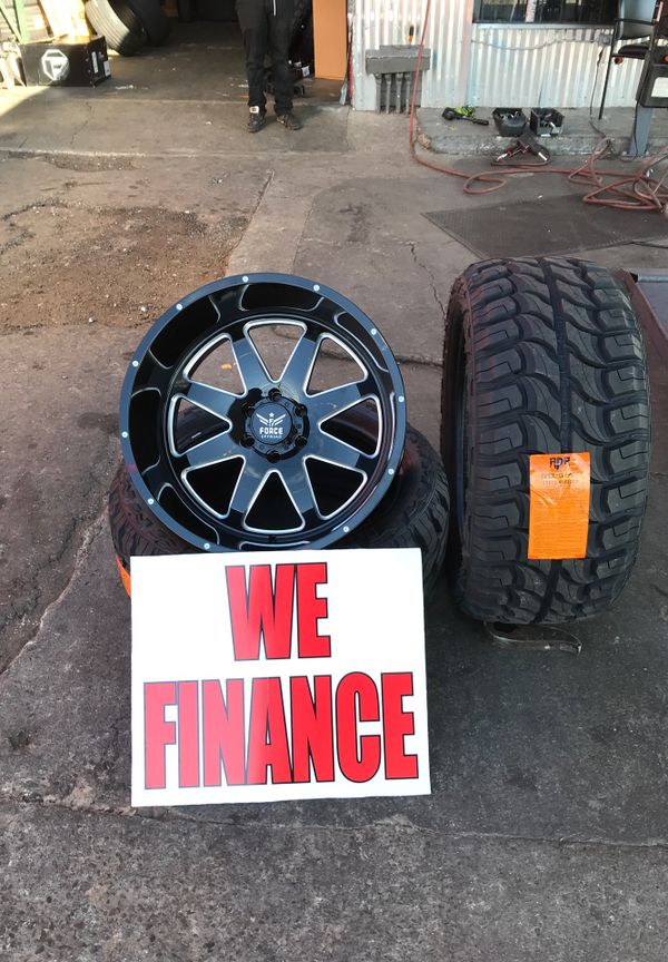 22x12 Force OFFROAD Wheels + 33x12.50x22 Mud Terrain Tires Set Of 4 for Sale in Stockton, CA