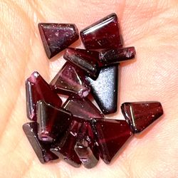 Triangular Garnet Bead Lot