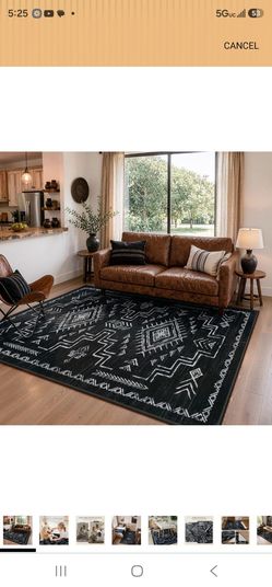 5×7 Geometric Pattern Area Rug