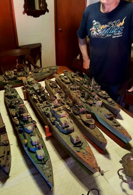 Rare WWII British exact svale model war ships radio controlled