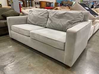 WEST ELM Henry Alabaster Grey Ultra Plush Loveseat